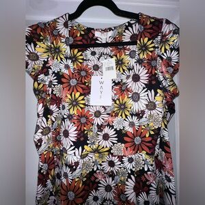 WAYF Black Daisy Dress - Multicolor